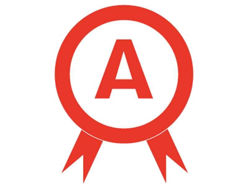 Annual Report 2019/20: Rosette with A-rating