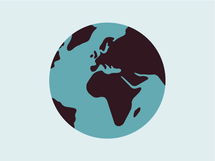 Illustration of a world globe.